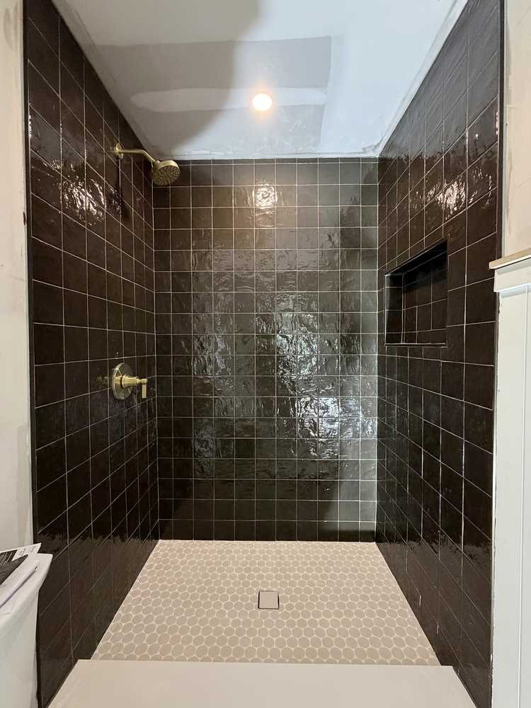 Designer tile shower