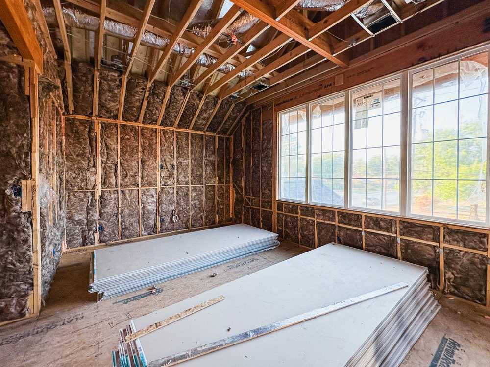 Living space - studs to finished - before
